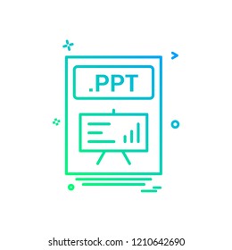 file files ppt icon vector design