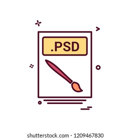 file files psd icon vector design