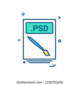 file files psd icon vector design