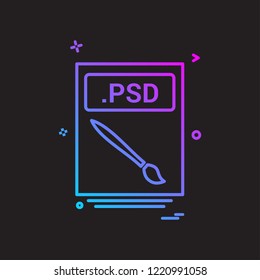 file files psd icon vector design