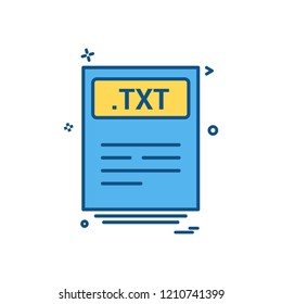 file files txt icon vector design