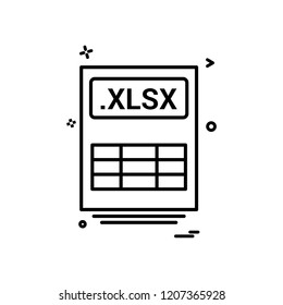 file files xlsx icon vector design