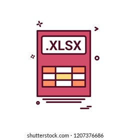 file files xlsx icon vector design
