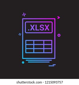 file files xlsx icon vector design