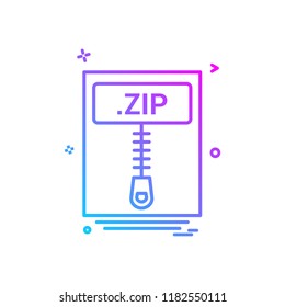 file files zip icon vector design