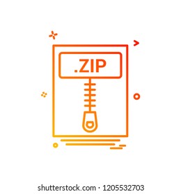 file files zip icon vector design