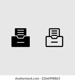 file fill and outline icon set isolated vector illustration