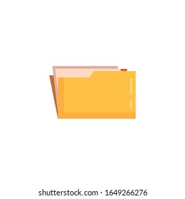 File fill style icon design, Document data archive storage organize business office and information theme Vector illustration