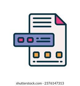 file filled color icon. vector icon for your website, mobile, presentation, and logo design.