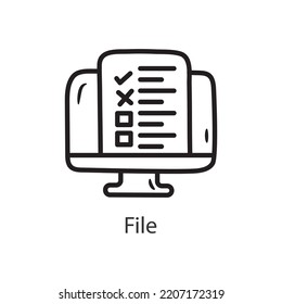 File Filled Outline Icon Design illustration. Data Symbol on White background EPS 10 File