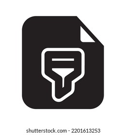 File Filter Icon Solid Style