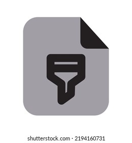 File Filter Icon Two Tone Solid