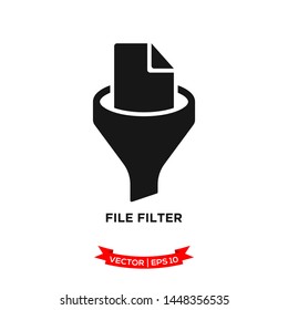 file filter icon vector logo template