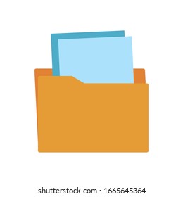 File flat style icon design, Document data archive storage organize business office and information theme Vector illustration