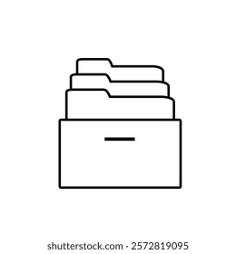 File folder archive icon isolated on white background.