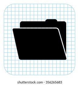 File Folder - black  vector icon
