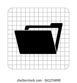 File Folder  - black vector icon