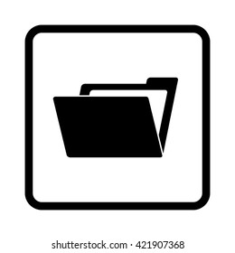 File Folder  - black vector icon
