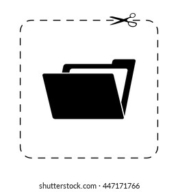 File Folder  - black vector icon