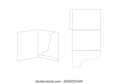 file folder business die cut templates designs 3d mock-up isolated white backgrounds for packaging branding, products compartments unique design, minimalist conceptual holder stationery product office