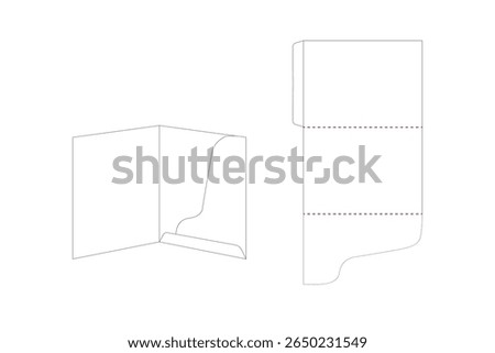 file folder business die cut templates designs 3d mock-up isolated white backgrounds for packaging branding, products compartments unique design, minimalist conceptual holder stationery product office