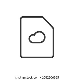 File and Folder Cloud Modern Simnple Vector Icon