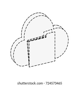 file folder cloud storage icon image