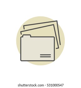 File Folder colorful icon. Vector office concept sign