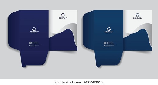 File folder design for storing important papers of your business. Creative Corporate Luxury Professional presentation document folder and report cover template.