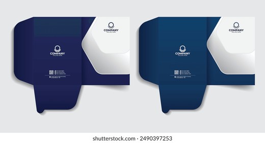 File folder design for your company presentation. company folder, business folder, business document, report cover template design. 
