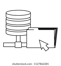 file folder with disk data server
