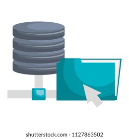 file folder with disk data server