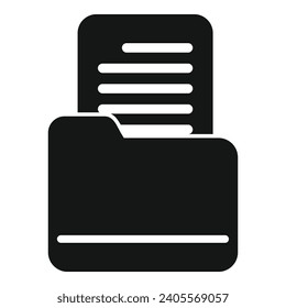 File folder document icon simple vector. Access share. Check file system