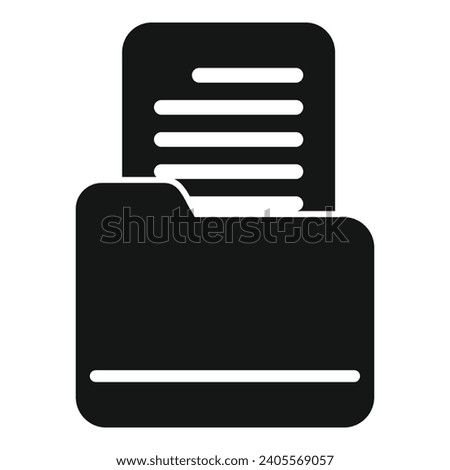 File folder document icon simple vector. Access share. Check file system