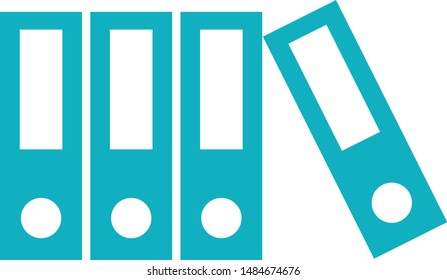 File folder document office work storage trendy icon on white background for web graphic