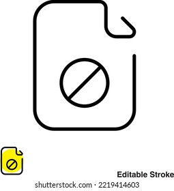 File Folder Document Paper Vector Line Icon