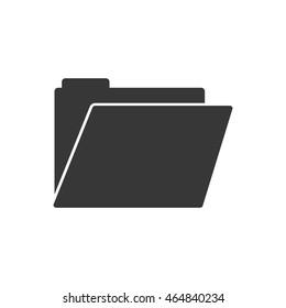 file folder document silhouette icon. Isolated and flat illustration. Vector graphic