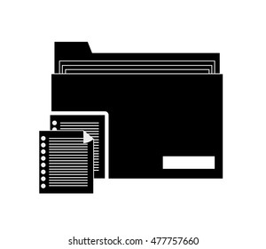 file folder and documents icon