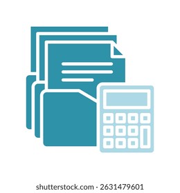 File Folder dual tone blue color, mini illustration icon. use for modern concept, print, UI, UX kit, web and app development. Vector related to sales, logistic and ecommerce