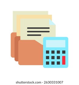 File Folder flat color, mini illustration icon. use for modern concept, print, UI, UX kit, web and app development. Vector related to sales, logistic and ecommerce