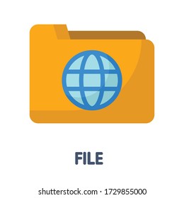file folder  flat style icon design  illustration on white background eps.10