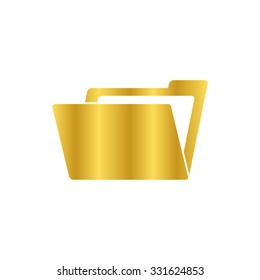 File Folder - gold vector icon