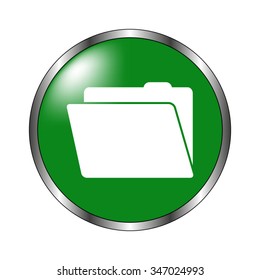 File Folder - green  vector icon