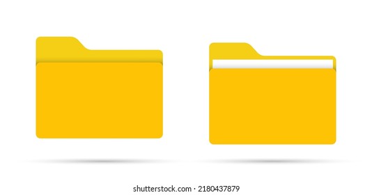 File folder icon. Application design, logo, theme design. Flat style