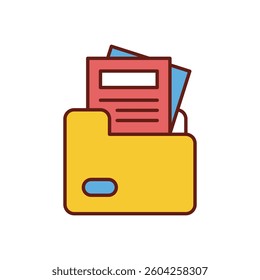 File Folder icon design stock illustration