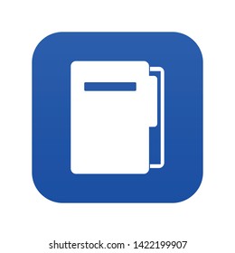 File folder icon digital blue for any design isolated on white vector illustration