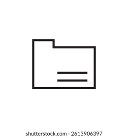file folder icon editable outline stroke vector eps