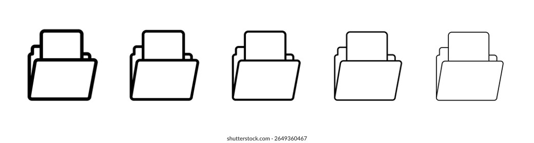 file folder icon Flat design on isolated background