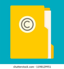 File folder icon. Flat illustration of file folder vector icon for web design