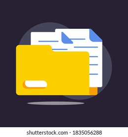 
File and folder icon with flat style. Rready to use for website, mobile app, presentation and any other projects.